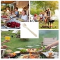 thumbnail image 3 of DEBGFS 100pcs Wooden Disposable Cutlery (100pcs) - Fork and Spoon Integrated  Individually Wrapped in Kraft Paper for Parties  Picnics  and Events,100 Pcs/Set, 3 of 7