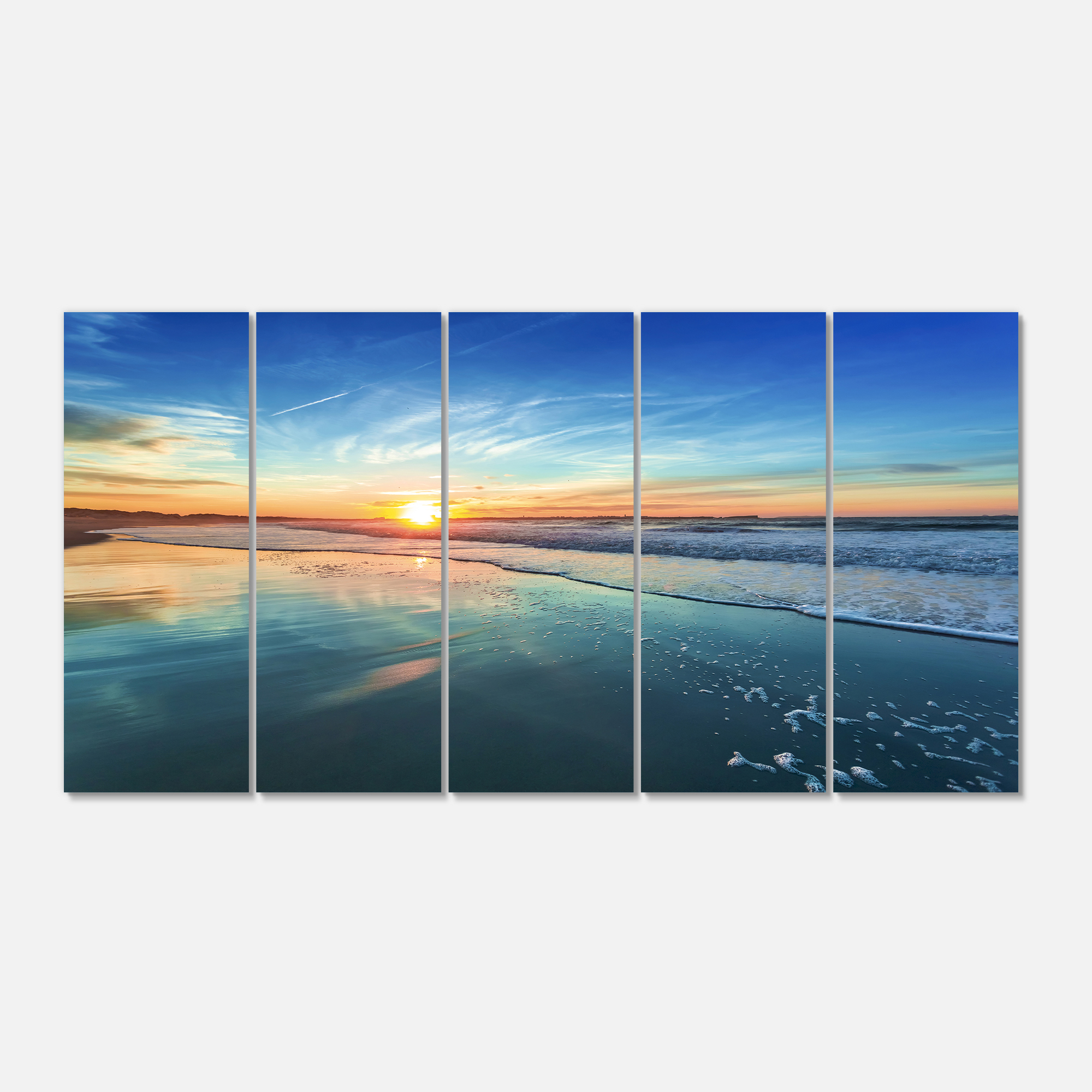 Tableau mural imprimée sur toile Design Art la mer et soleil