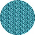 thumbnail image 1 of Ahgly Company Tapis Rond Lavable en Machine Intérieur Transitionnel Vert Cyan Foncé, 5 Pieds Rond, 1 of 7