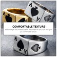 thumbnail image 3 of MasteelfCA 1pc Fashion Titanium Steel Ring Exquisite Finger Jewelry for Man (Steel Color), 3 of 8