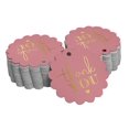 thumbnail image 1 of Inkdotpot 100 Pack Thank You Bridal Shower Favor Paper Tags Craft Real Gold Foil Hang Tags, 1 of 6