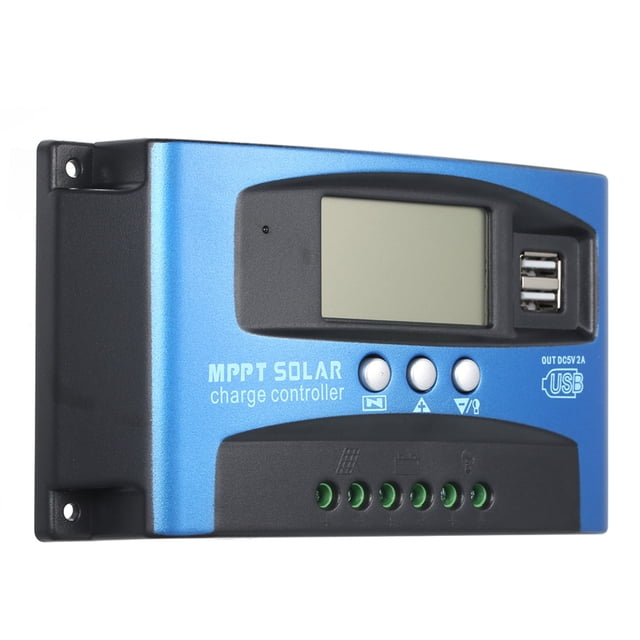 Contrôleur de Charge Solaire MPPT 60A, Double USB, Écran LCD, Panneau de Cellule Solaire Automatique, Régulateur de Chargeur