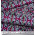 thumbnail image 2 of Soimoi Poly Georgette Fabric Swirls & Floral Artistic Print Fabric by Yard 52 Inch Wide, 2 of 3