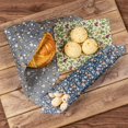 thumbnail image 4 of Akeeko Reusable Beeswax Food Wraps - Assorted 9 Packs, Eco-Friendly Reusable Wrap, Biodegradable, Zero Waste, Organic Cloth, Sustainable, Plastic-Free Food Storage, 1Large, 3Medium, 5Small Sizes, 4 of 6