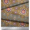 thumbnail image 2 of Soimoi Poly Georgette Fabric Floral Mandala Print Fabric by Yard 52 Inch Wide, 2 of 3