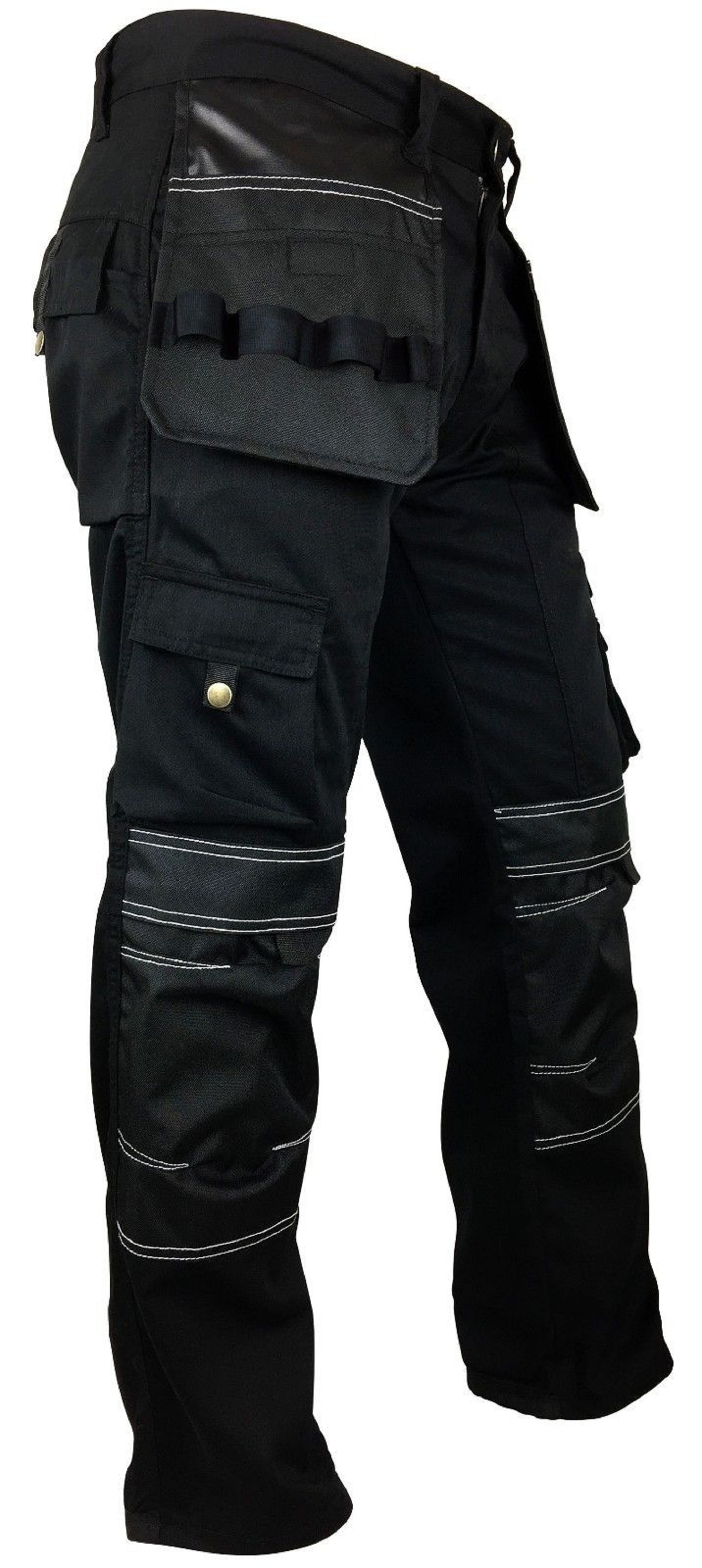 Mens Cargo Workwear Cordura Reinforcement Safety Utility Pant Mechanical Trouser