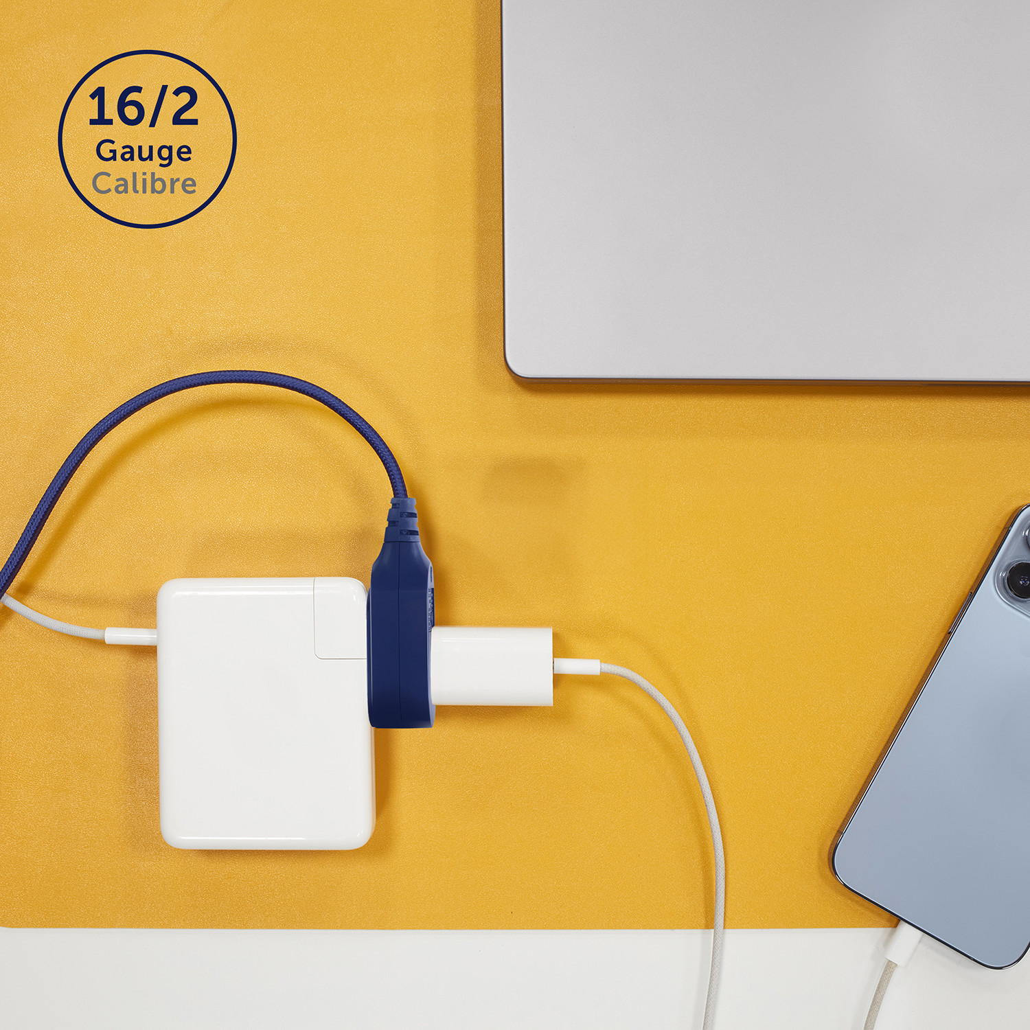 Globe Electric 9-ft Navy Fabric Extension Cord