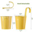 thumbnail image 3 of Large Metal Hanging Flower Pots Fence Hanging Balcony With Detachable Hook Multicolor Hanging Bucket For Indoor/Outdoor Decoration, 3 of 9