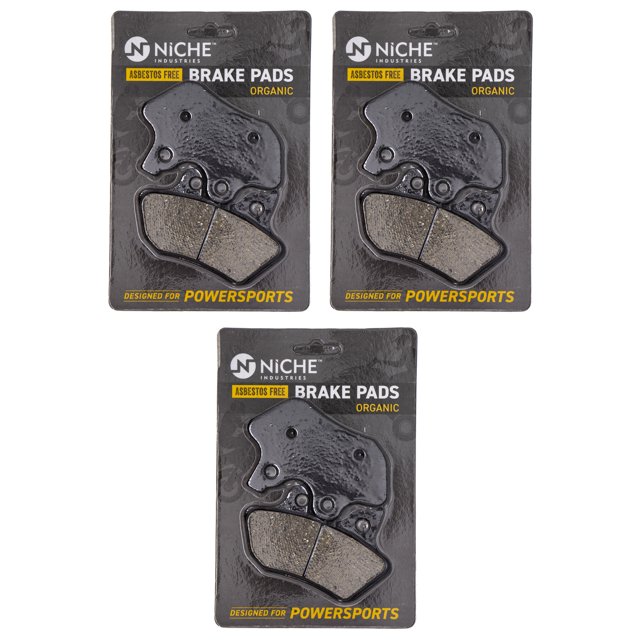 Niche Brake Pad Set for Harley-Davidson Dyna Organic Motorcycle 3 Pack 519-KPA2491D