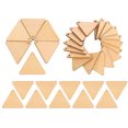 thumbnail image 1 of 100 Pcs Tranches de Triangle DIY avec Trou Pendentif Pièces en Bois Non Finies, 1 of 7