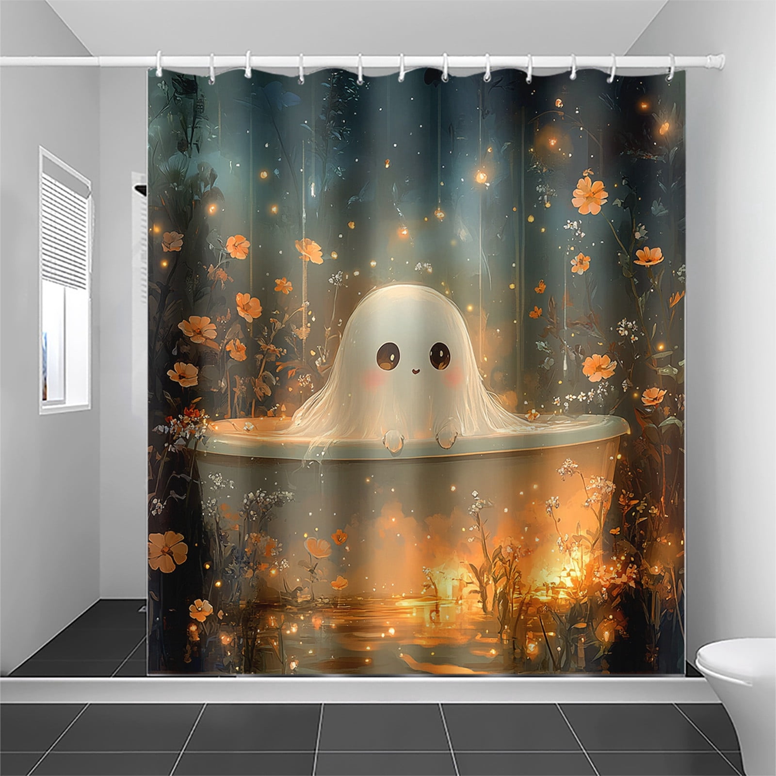 Binwennn 20 Gauge Clear Curtains with Hooks at Top Short Shower Curtains for Bathroom Window Bathroom Shower Curtain Home And Shower Curtain Bathroom Partition Shower Curtain
