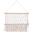 thumbnail image 1 of Decorative Hand Woven Cotton Mesh Multi-function Storage Hammock Wall Hanging Book Shelf Kids Bedroom Decor, 1 of 8
