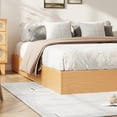 thumbnail image 5 of Modern Floor-Standing Platform Bed Frame, Wooden Bed Frame Without Headboard, Solid Wood Slat Foundation, No Box Spring Needed, Easy Assembly, for Bedroom, Dorm, Small Spaces, 5 of 5