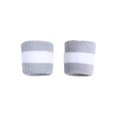 thumbnail image 1 of 2 Paires ( 4 Pcs ) Bracelets en Tissu 100 % Éponge, Gris à Rayures, 1 of 2
