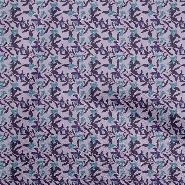 oneOone Rayon Bluish Violet Fabric Florals Craft Projects Decor Fabric Printed By The Yard 56 Inch Wide