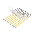 thumbnail image 1 of Yellow 9 Bar Foldable Pants Hanger Adjustable Stainless Steel Clothes organizer for Closet Space Saving Storage Rack 13.07X9.45X6.22 Inches Stainless Steel Yellow, 1 of 7