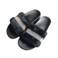 thumbnail image 2 of LSLJS Pantoufles pour Femmes, Chaussures d'Intérieur d'Été en Suède pour Femmes pour l'Intérieur et l'Extérieur avec Strass, Pantoufles de Maison pour Femmes, 2 of 6