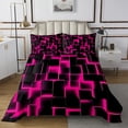 thumbnail image 1 of Erosebridal Gradient Checkered Bedspread Sets Twin Size,Buffalo Stereoscopic Bed Quilt,Geometry Decor,Breathable,2pcs, 1 of 5