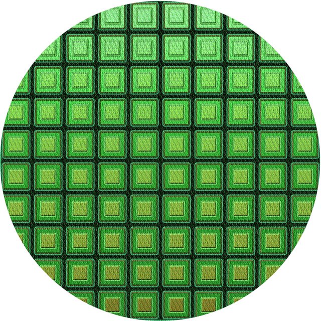 Ahgly Tapis Rond Lavable en Machine Intérieur Transitionnel Vert Émeraude Profond, 3 Pieds Rond