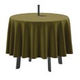 thumbnail image 1 of Nappe ronde d'intérieur/extérieur de Vargottam Nappe ronde de 58 pouces avec le parapluie, nappes imperméables zippées de patio, couvertures de table de printemps/été pour la table circulaire/BBQs/Picnic-Olive Green, 1 of 7