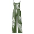 thumbnail image 3 of B91xZ Salopette Longue Décontractée Ample pour Femmes, Col en V, Coupe Ample, Sans Manches, Bretelles Spaghetti Ajustables, Combinaison avec Poches, Vert Armée P, 3 of 5