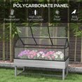 thumbnail image 4 of Outsunny Raised Garden Bed with Cold Frame Greenhouse Vent Distressed Grey, 4 of 10