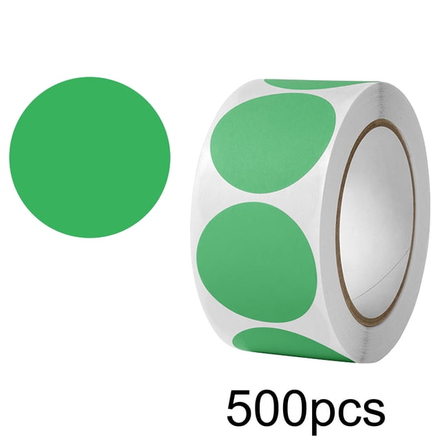Uuiauoio 500Pcs Colored Dot Stickers, 1" Label Sticker Round Coding Labels Circle Dots Labels Circle Stickers for Office,Classroom,Family