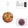 thumbnail image 3 of Dvkptbk Artificial Plant Topiary Ball with Lights USB Rotating Flower Ball Light with Remote Control Decorative Hanging Plant Ball Light Grass Ball Lamp Christmas Home Decor on Clearance, 3 of 7