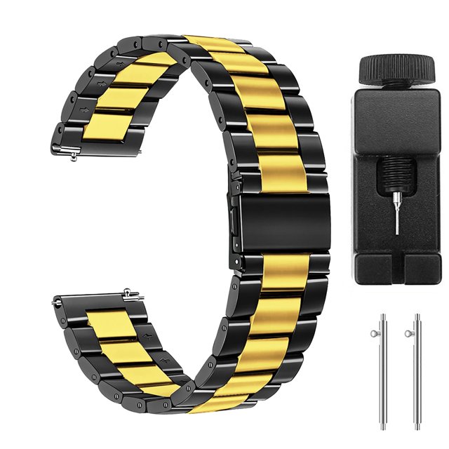 Sangle en Métal Inoxydable 22mm Premium avec Design à Trois Boules Polyvalent Élégant et Confortable