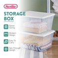 thumbnail image 2 of Sterilite 56 Quart Clear Plastic Storage Container Box and Latching Lid, 32 Pack, 2 of 12