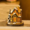 thumbnail image 4 of Light Up Christmas House Decoration Battery Operated Resin Miniature Snow Scene with Warm White LED Lights for Table Desk or Bedroom, 4 of 7