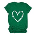 thumbnail image 2 of EGNMCR T-Shirts pour Femmes T-shirt à Col Rond Imprimé à Manches Courtes pour Femmes, Mode Décontractée, Coupe Ample, Hauts, 2 of 6