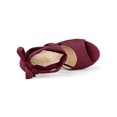 thumbnail image 4 of BLISSFUL STEP Chaussures pour Femmes Espadrilles à Lacets Sandales Compensées à Plateforme Bourgogne 9, 4 of 8
