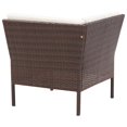 thumbnail image 5 of 3 Piece Garden Lounge Set with Cushions Poly Rattan Brown, 5 of 5