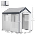 thumbnail image 3 of Outsunny 6 X 8ft Portable Walk-in Greenhouse, 3 of 10