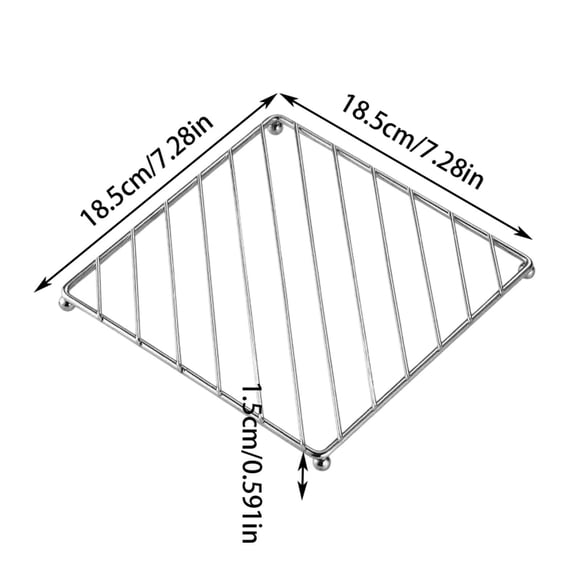 Stainless Steel Pot Mat 8.5In Heat Resistant Trivet for Kitchen Countertop, Insulated Table Protector for Hot Dishes, Plates, Steaming Rack, -Scald Pad for Dining Table