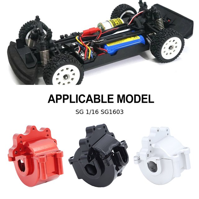maskred RCGOFOLLOW Aluminum Alloy Silent Performance Gear Box For 1/16 Rc Gear Box SG SG1603 RC Car Part RC Car Accessories Silver