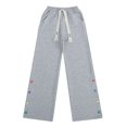 thumbnail image 1 of CHUANK Spring Girls‘ Pants Mid Sized Child Kids‘ Loose And Versatile Casual Kids‘ Sweatpants Sizes 4-5 Years, 1 of 5
