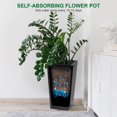 thumbnail image 3 of 22.5 Inch Tall Planters (Set of 2), Self-Watering Black Pots for Outdoor & Indoor Use, Includes Water Monitor, Drainage & Inner Bucket, High Porch Planter Set, 3 of 8