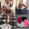 thumbnail image 3 of 1 Pce Shorts de Sport pour Femmes Shorts Rétro Shorts de Yoga Actifs Pantalons avec Bords Colorés, 3 of 6