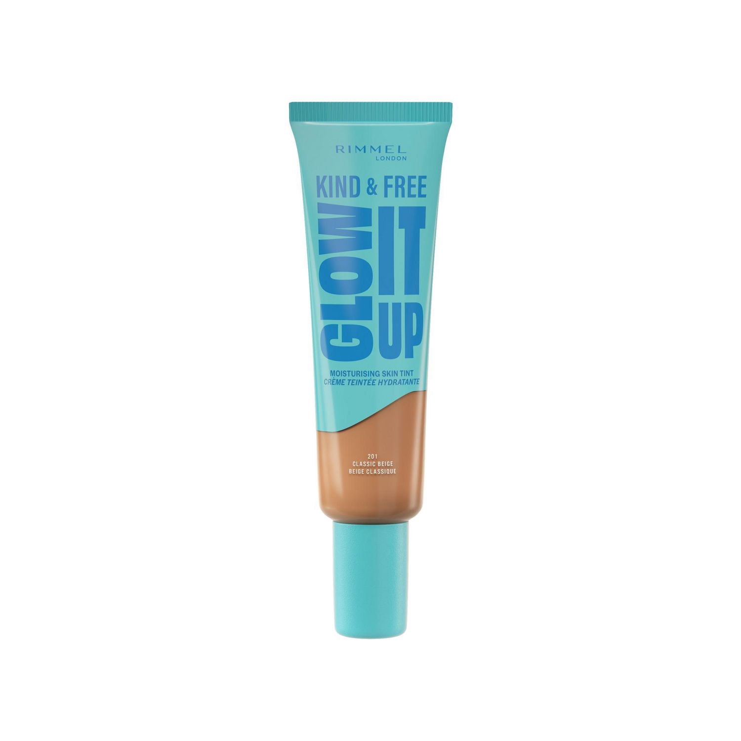 Rimmel London Kind & Free Glow It up Teinture hydratante pour la peau, apaise et calme les peaux sensibles, éclat sain, hydratation tout au long de la journée