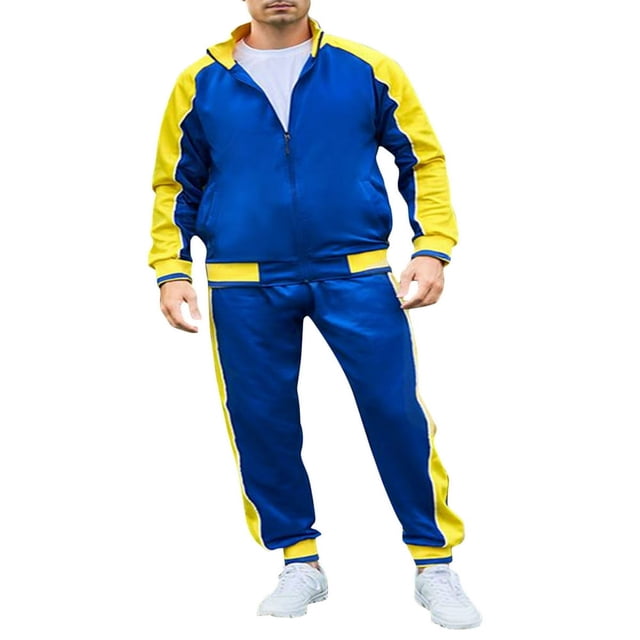 Survêtements 2 Pièces pour Hommes Sweat Col à Manches Longues + Pantalon