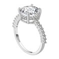 thumbnail image 3 of Imitation Diamond Mossanite Round Bag Four-claw Wedding Ring For Ladies, 3 of 3