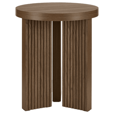 Bouclair Walnut Wood Veneer and MDF Side Table End Table