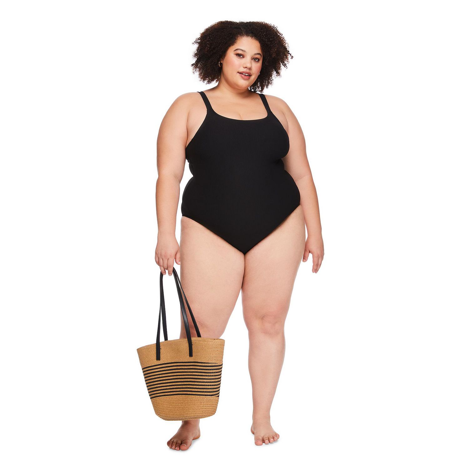 Maillot de bain 1 pièce à encolure dégagée George Plus pour femmes