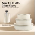 thumbnail image 2 of Refurbished Gotham Steel 6148 18 Piece Aluminum Ceramic Nonstick Detachable Handle Cookware Set in Cream, 2 of 4
