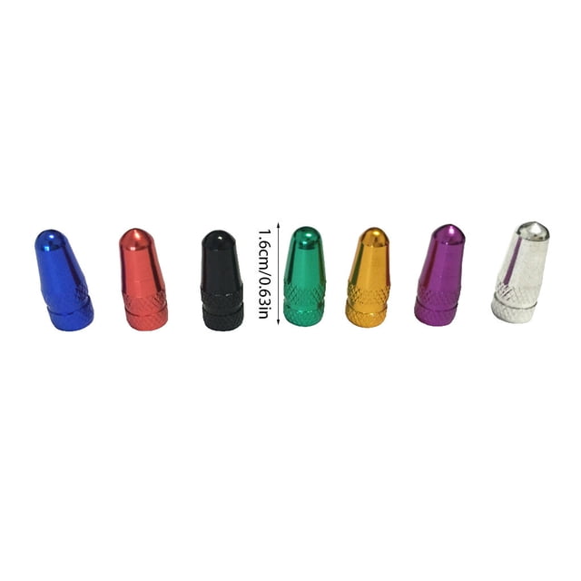 10 Pieces Bike Tire Caps Dustproof Air Cover Protective Tires Air Caps Fittings Aluminum Alloy Solid Color Rim Stem Covers for Replacement Green
