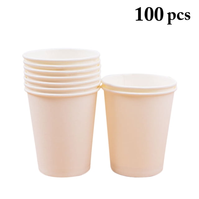 100PCS Paper Cups 9oz Disposable Cups Party Drinking Cups for Water Juice Cooler