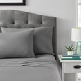 thumbnail image 4 of Mainstays 4-Piece 300 Thread Count Grey - CVC Cotton Blend Bed Sheet Set, Twin (Adult), 4 of 7