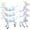 White, variant on Miangastore 6Pcs Simulated Goat Figurines Small Goat Statues Fake Goat Modeling Crafts Desktop Mini Goat Decors